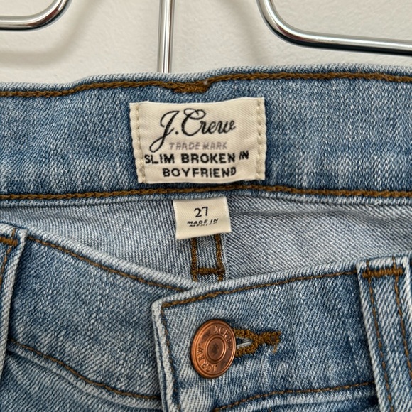 j crew “slim broken in boyfriend” Jean - Picture 2 of 3
